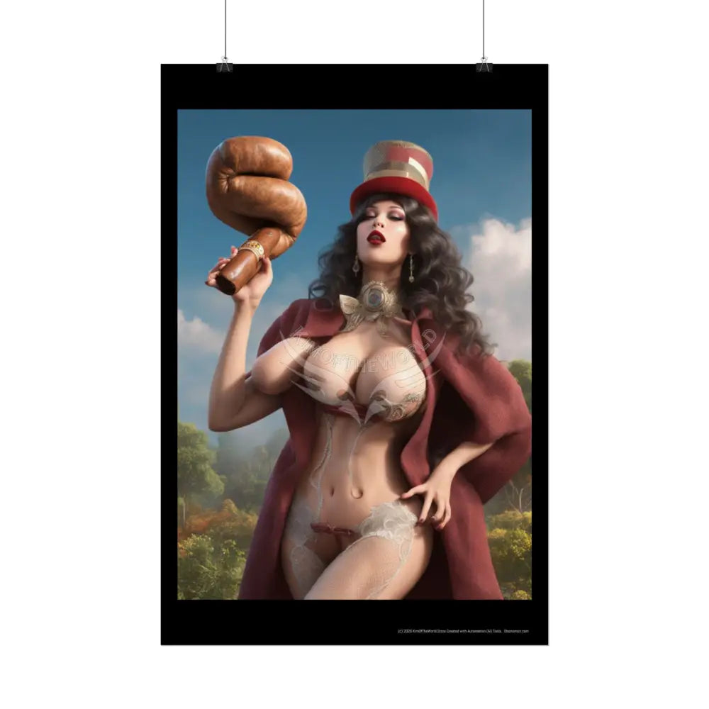 Weird Third Breast Empowered Weird Women Retro Art Poster — Rolled Poster Poster