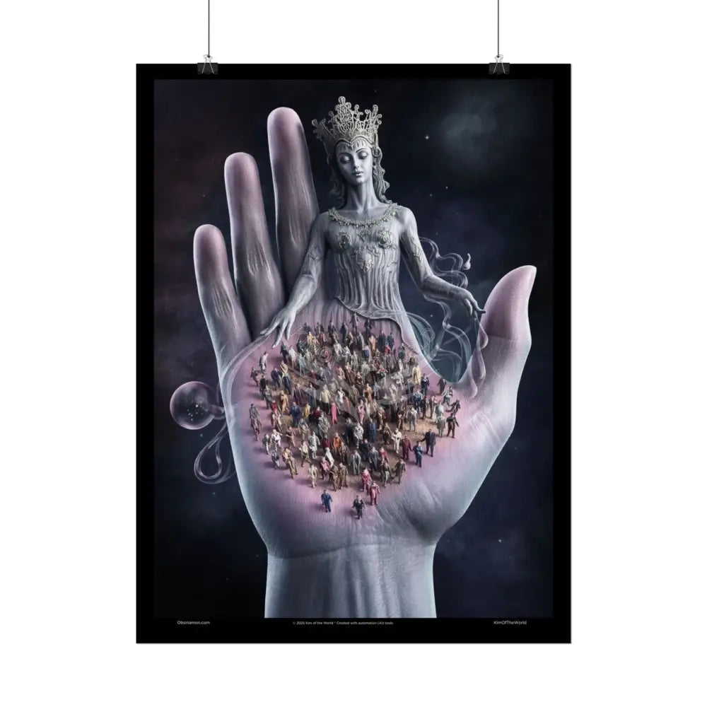 Weird & Unusual 3D Surreal Fantasy Gothic Wonderland Giant Lady Floral Bootscape Mirror Landscape Art Poster —
