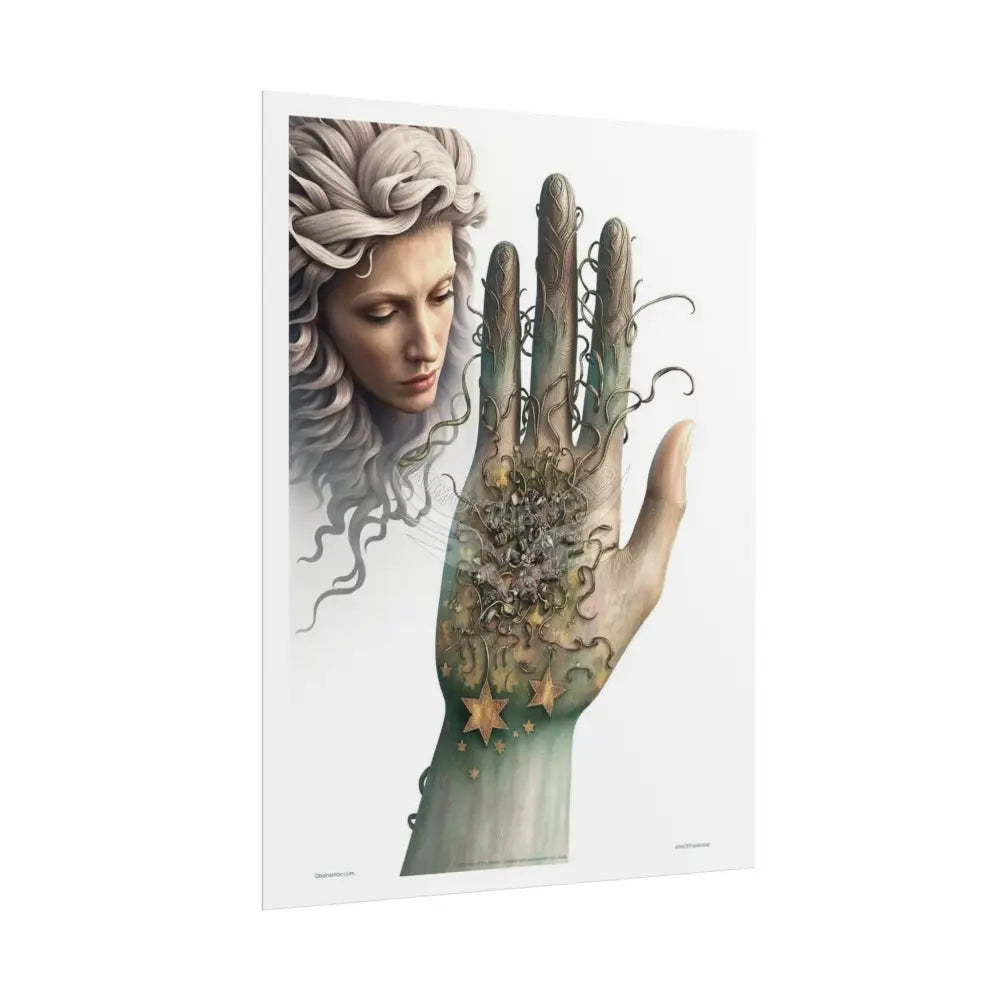 Weird & Unusual 3D Surreal Fantasy Gothic Wonderland Giant Lady Floral Bootscape Mirror Landscape Art Poster —