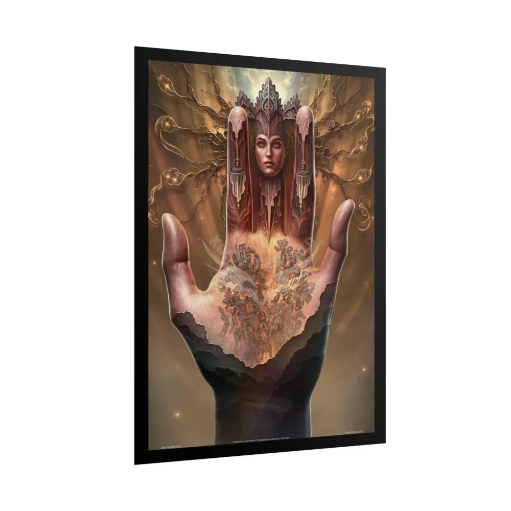 Weird & Unusual 3D Surreal Fantasy Gothic Wonderland Giant Magic Practitioner Hand Landscape Art Poster — Exclusive