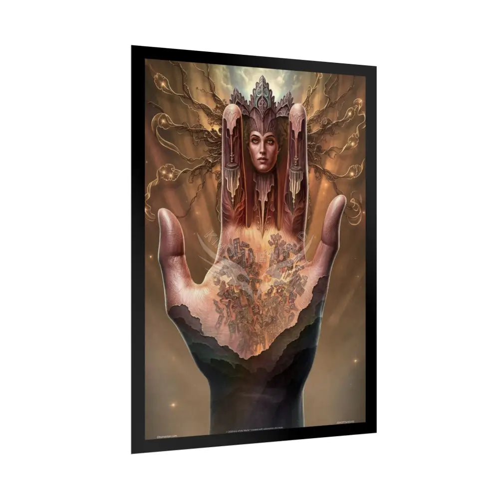 Weird & Unusual 3D Surreal Fantasy Gothic Wonderland Giant Magic Practitioner Hand Landscape Art Poster — Exclusive