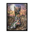 Weird & Unusual 3D Surreal Giant Floral Boot Cat Fantasy Gothic Wonderland Bootscape Art Poster — Exclusive Blender