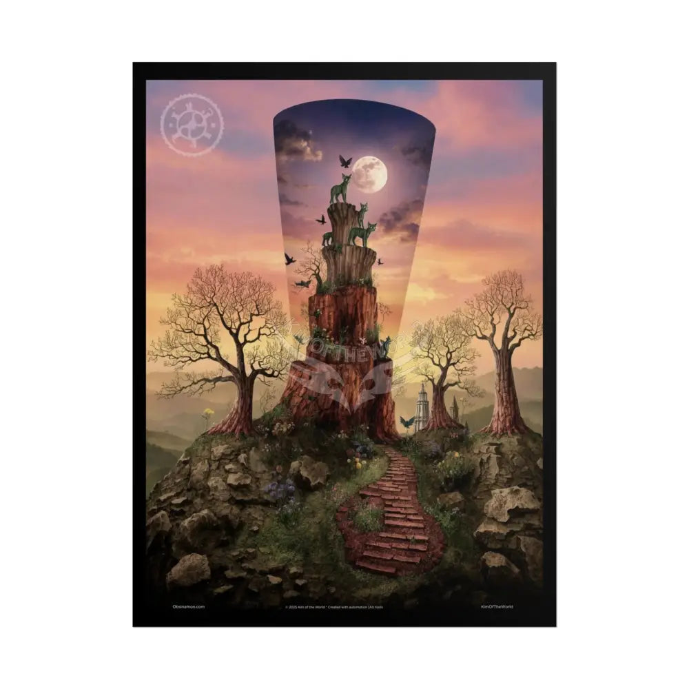 Weird & Unusual 3D Surreal Giant Floral Boot Fantasy Gothic Wonderland Bootscape Art Poster — Exclusive Blender Diorama