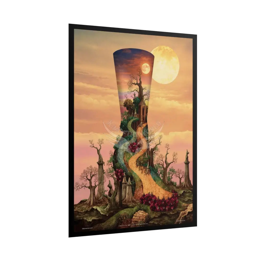 Weird & Unusual 3D Surreal Giant Floral Boot Fantasy Gothic Wonderland Bootscape Art Poster — Exclusive Blender Diorama