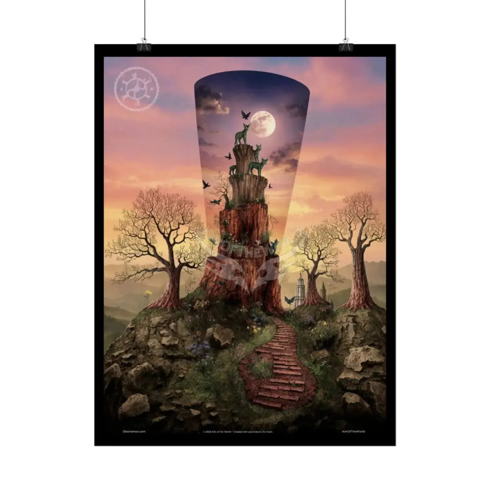 Weird & Unusual 3D Surreal Giant Floral Boot Fantasy Gothic Wonderland Bootscape Art Poster — Exclusive Blender Diorama