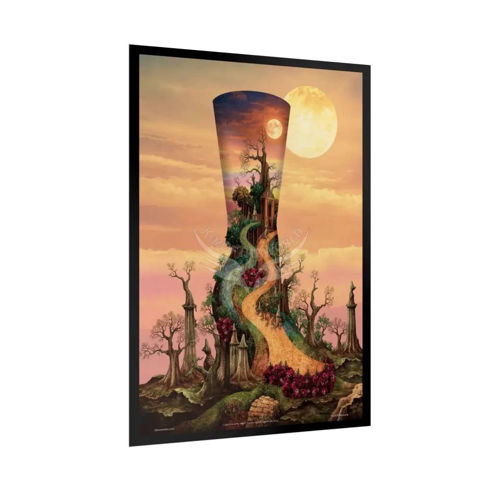 Weird & Unusual 3D Surreal Giant Floral Boot Fantasy Gothic Wonderland Bootscape Art Poster — Exclusive Blender Diorama