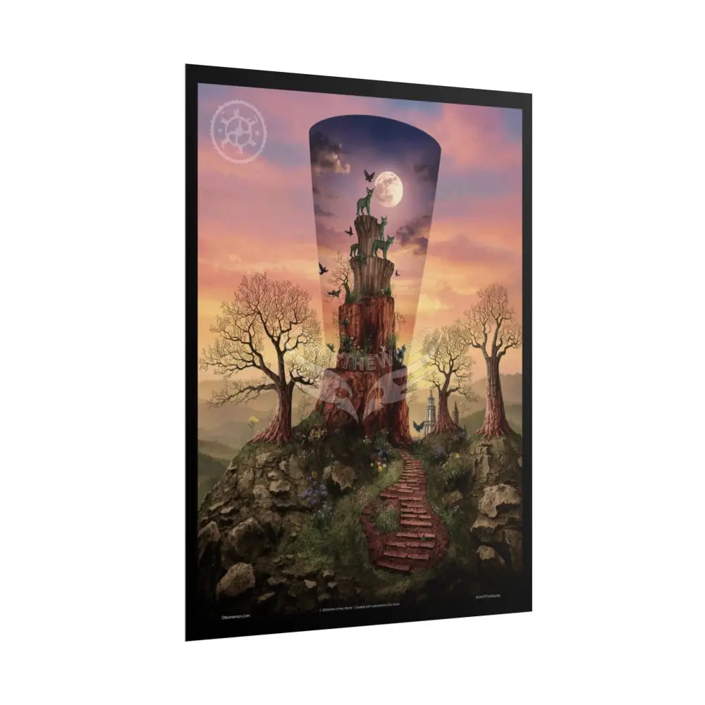 Weird & Unusual 3D Surreal Giant Floral Boot Fantasy Gothic Wonderland Bootscape Art Poster — Exclusive Blender Diorama