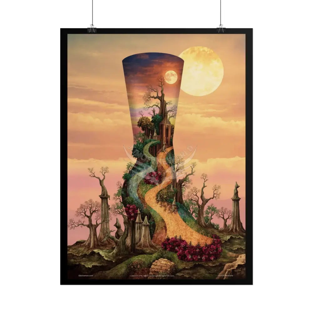 Weird & Unusual 3D Surreal Giant Floral Boot Fantasy Gothic Wonderland Bootscape Art Poster — Exclusive Blender Diorama
