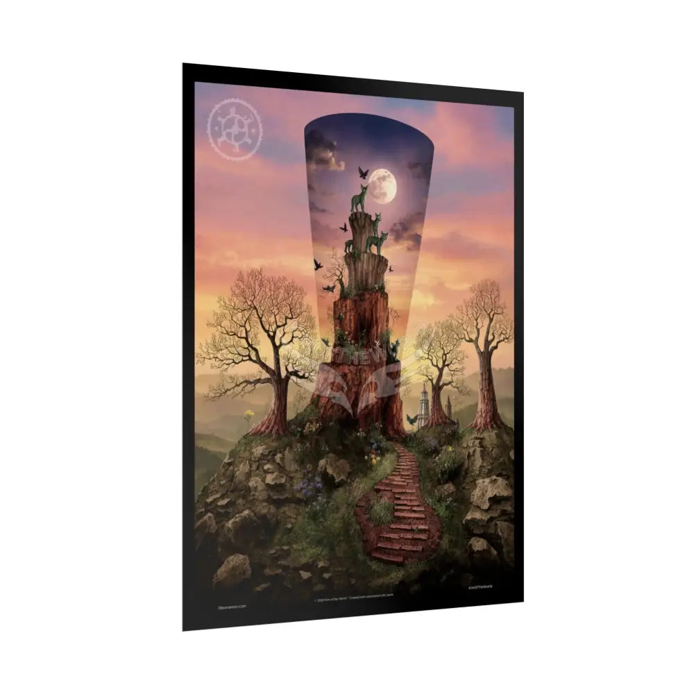 Weird & Unusual 3D Surreal Giant Floral Boot Fantasy Gothic Wonderland Bootscape Art Poster — Exclusive Blender Diorama