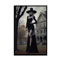 Witchy Giantess Halloween Poster — Haunted Victorian Mansion & Giant Witch Rolled Poster 20″ x 30″ (Vertical) / Semi