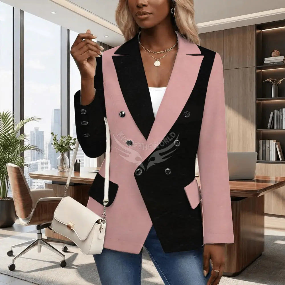 Women’s Casual Blazer - Black and Pink Women’s Hoodies