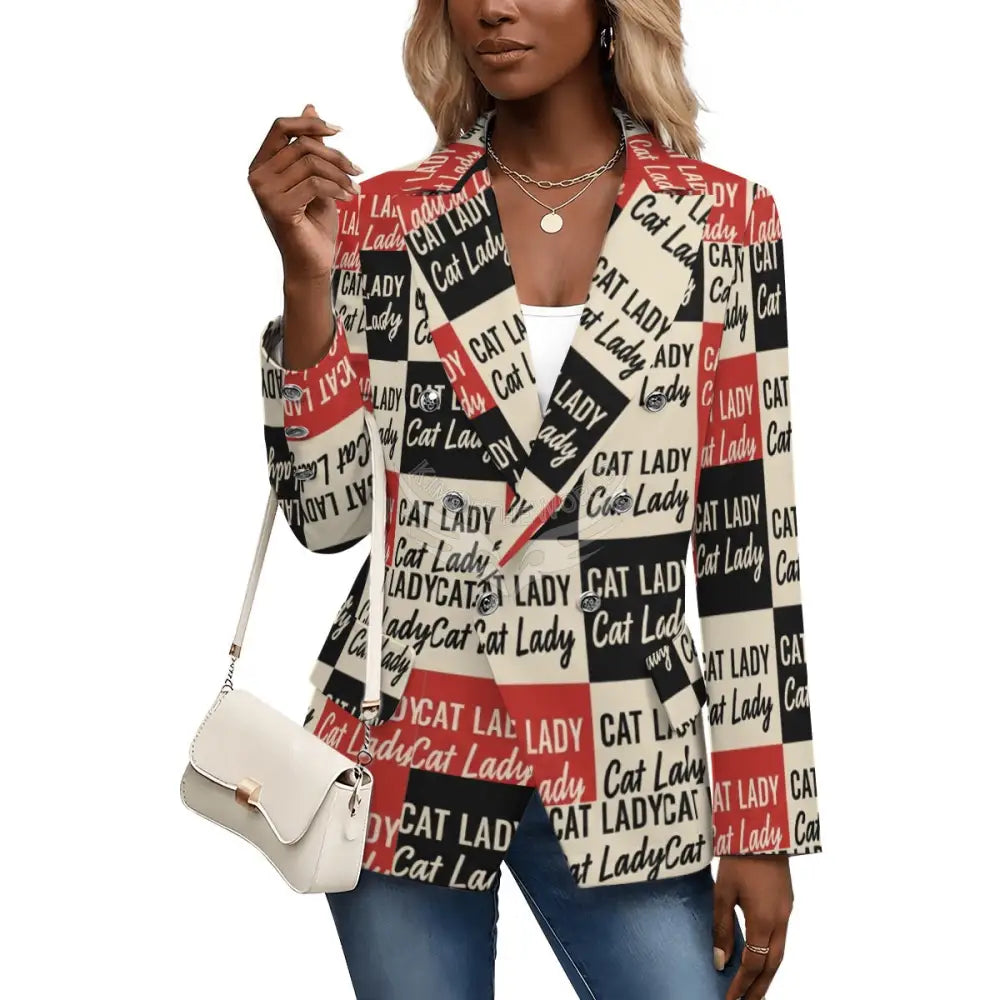 Women’s Casual Blazer - Cat Lady Box S Women’s Hoodies