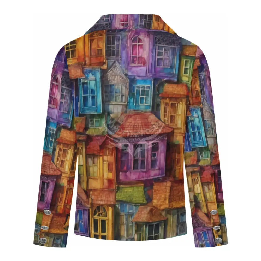 Women’s Casual Blazer - Colorful Windows - Women’s Hoodies