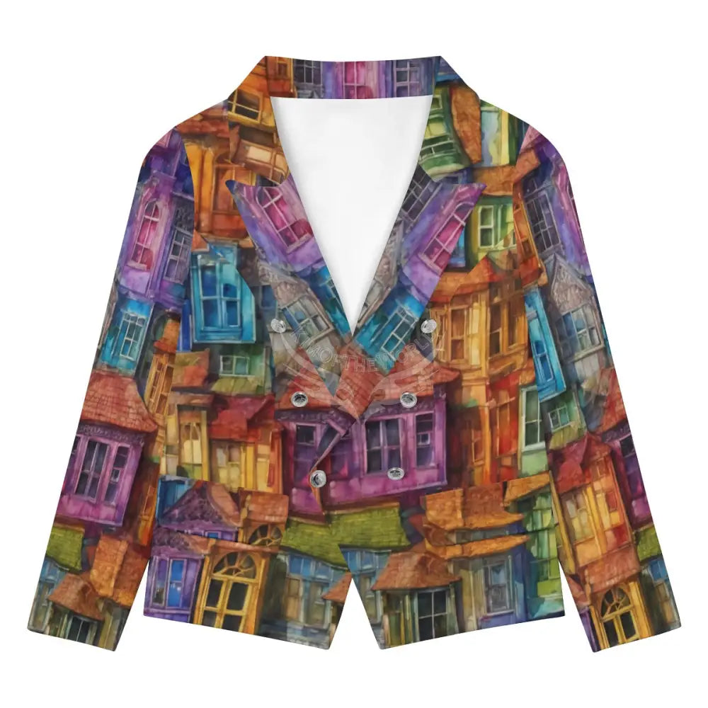 Women’s Casual Blazer - Colorful Windows - Women’s Hoodies