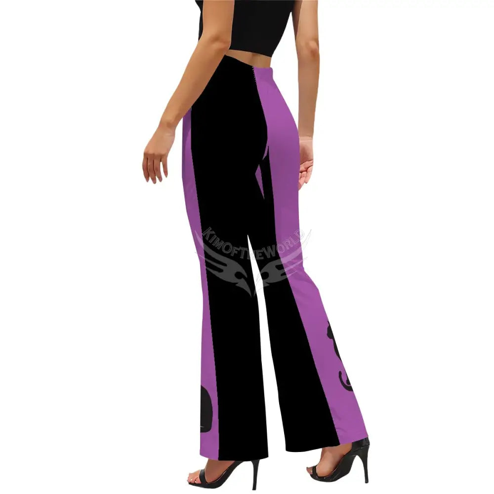 Women’s Flared Pants - Black and Orchid Cat Lady Suit Pants Women’s Pants
