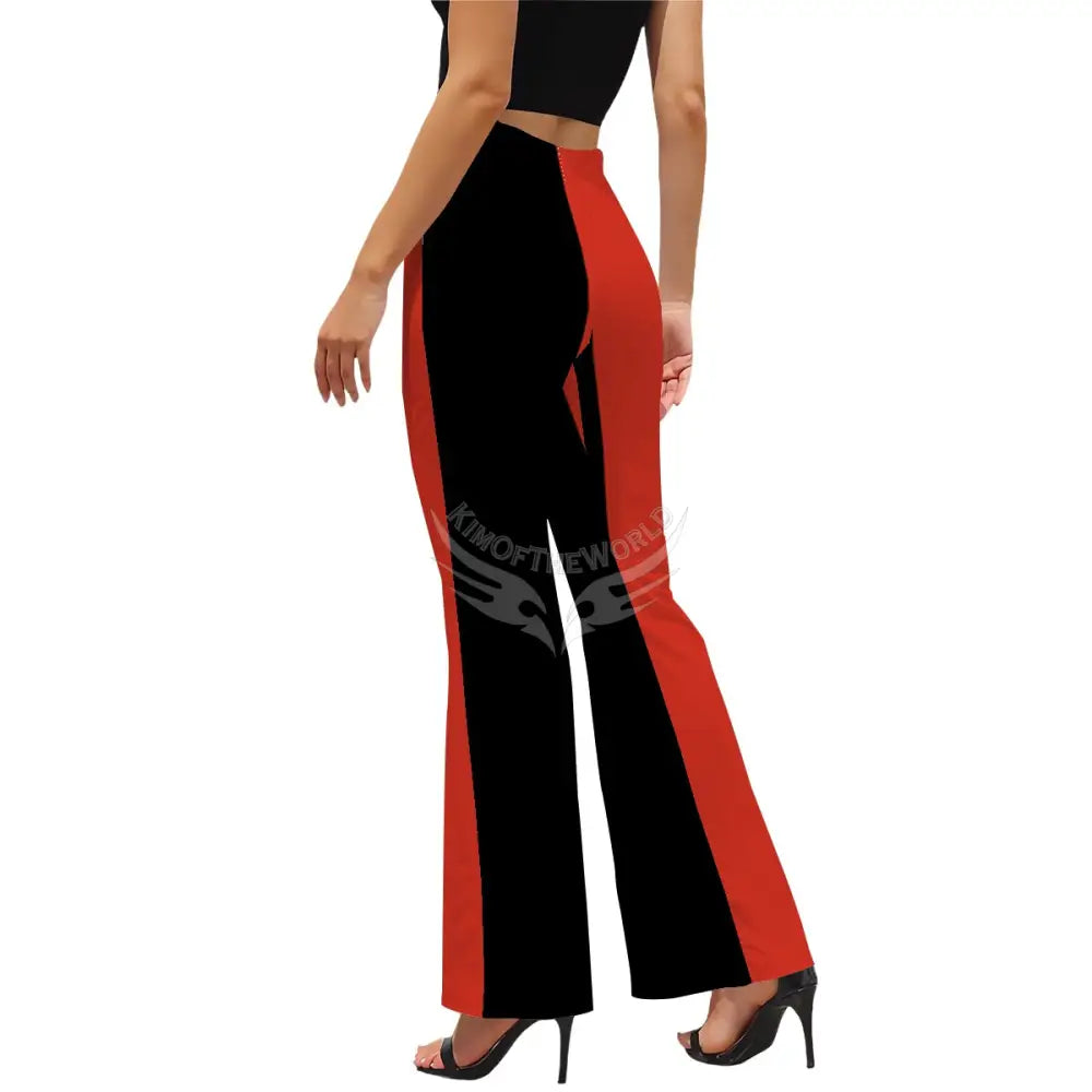 Women’s Flared Pants - Black and Red Women’s Pants