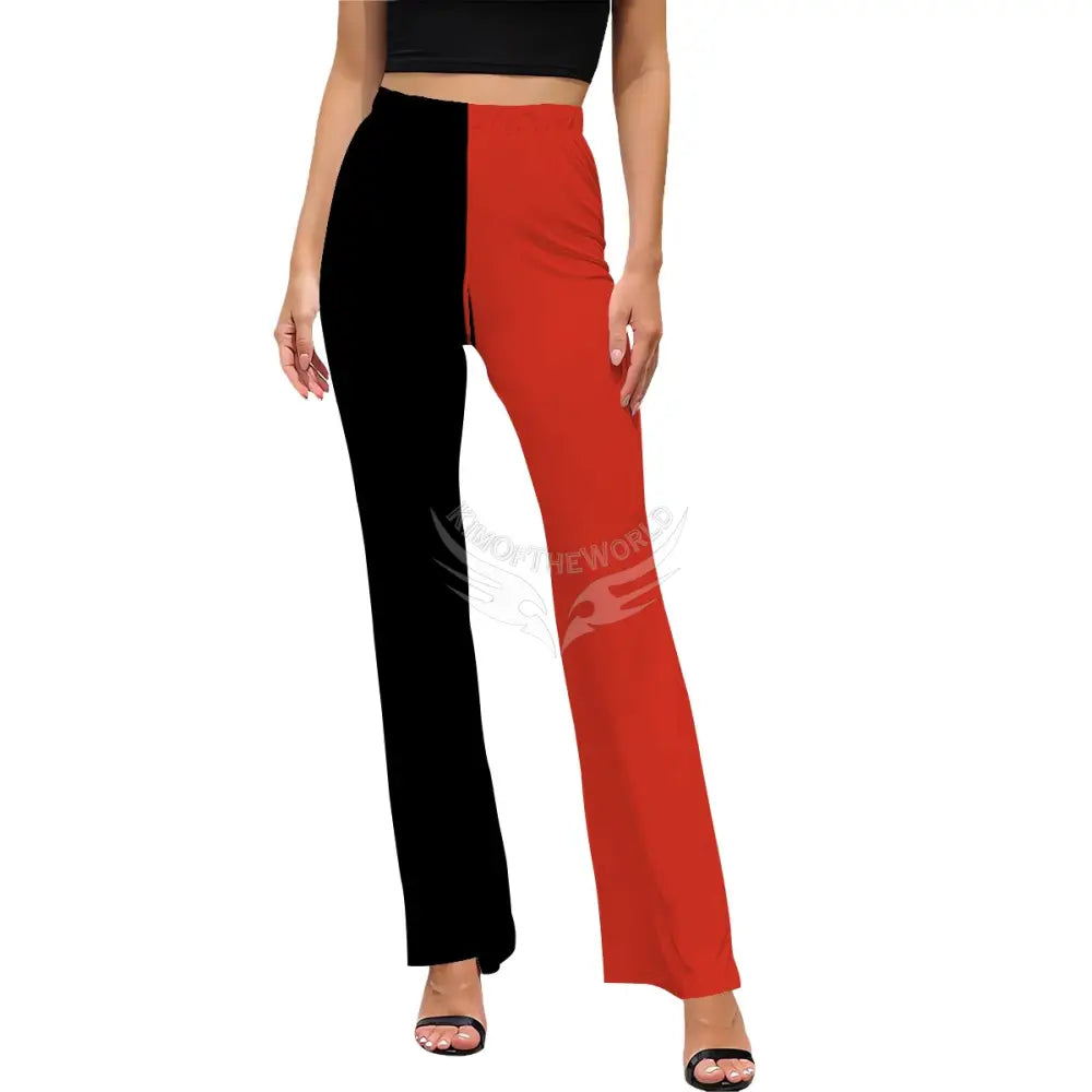 Women’s Flared Pants - Black and Red Women’s Pants