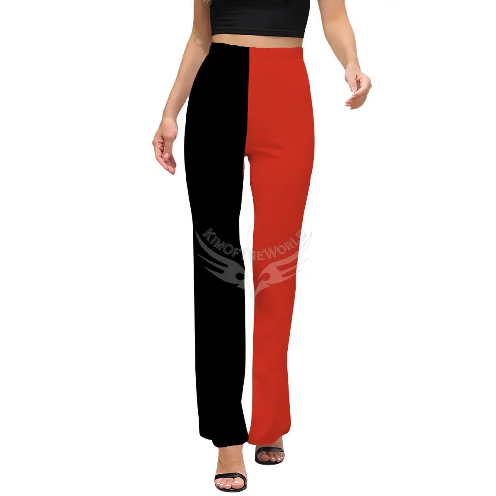 Women’s Flared Pants - Black and Red XS Women’s Pants