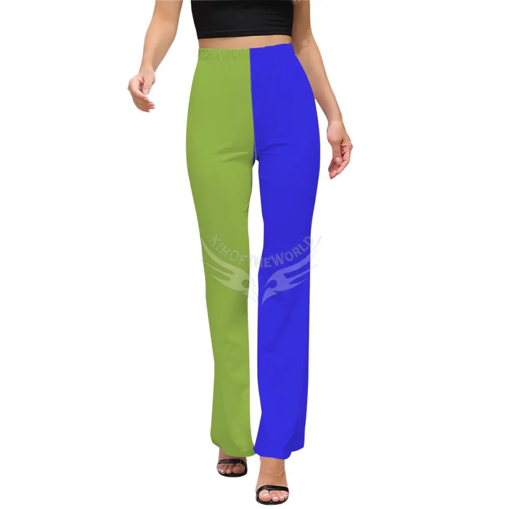 Women’s Flared Pants - Blue & Green Women’s Pants