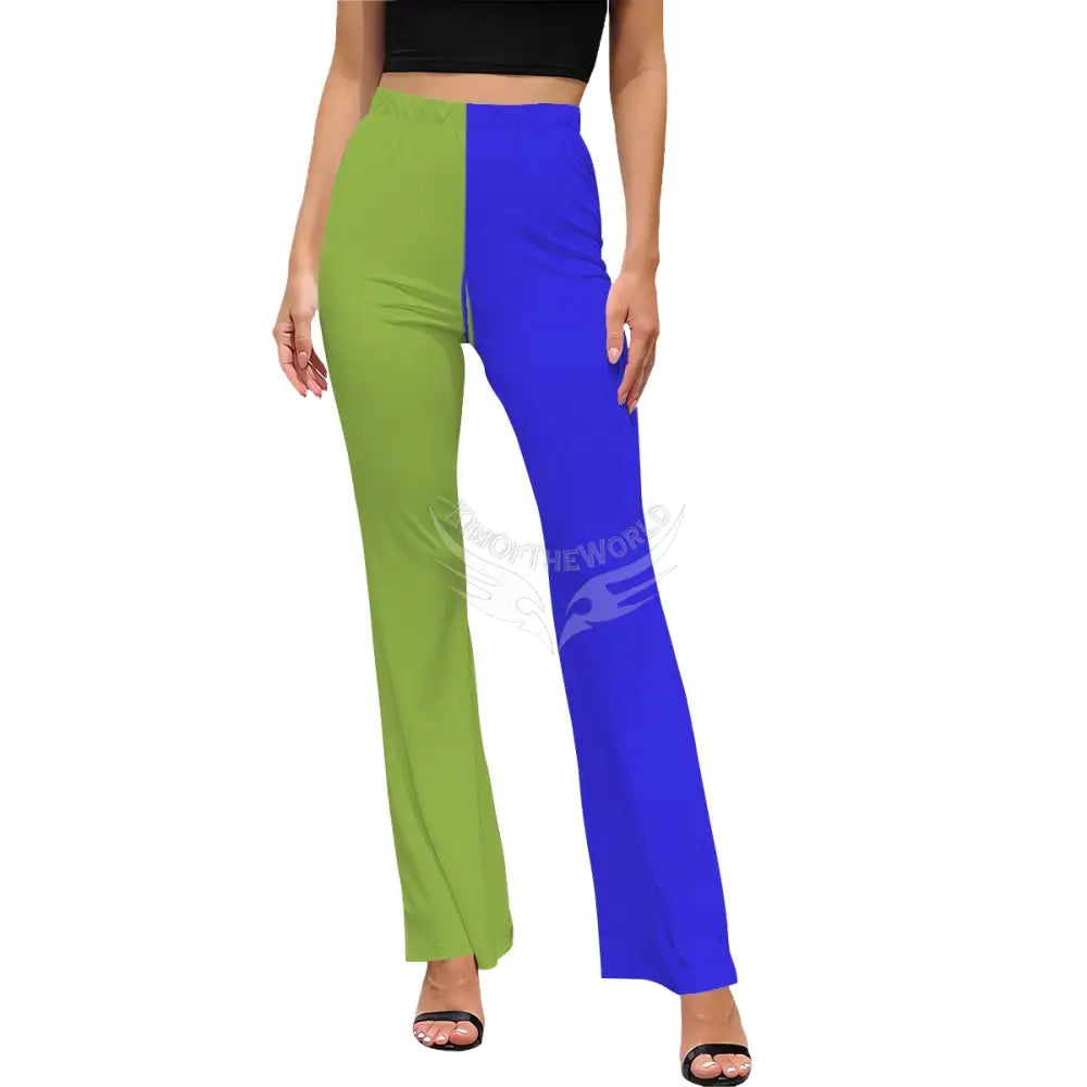 Women’s Flared Pants - Blue & Green Women’s Pants