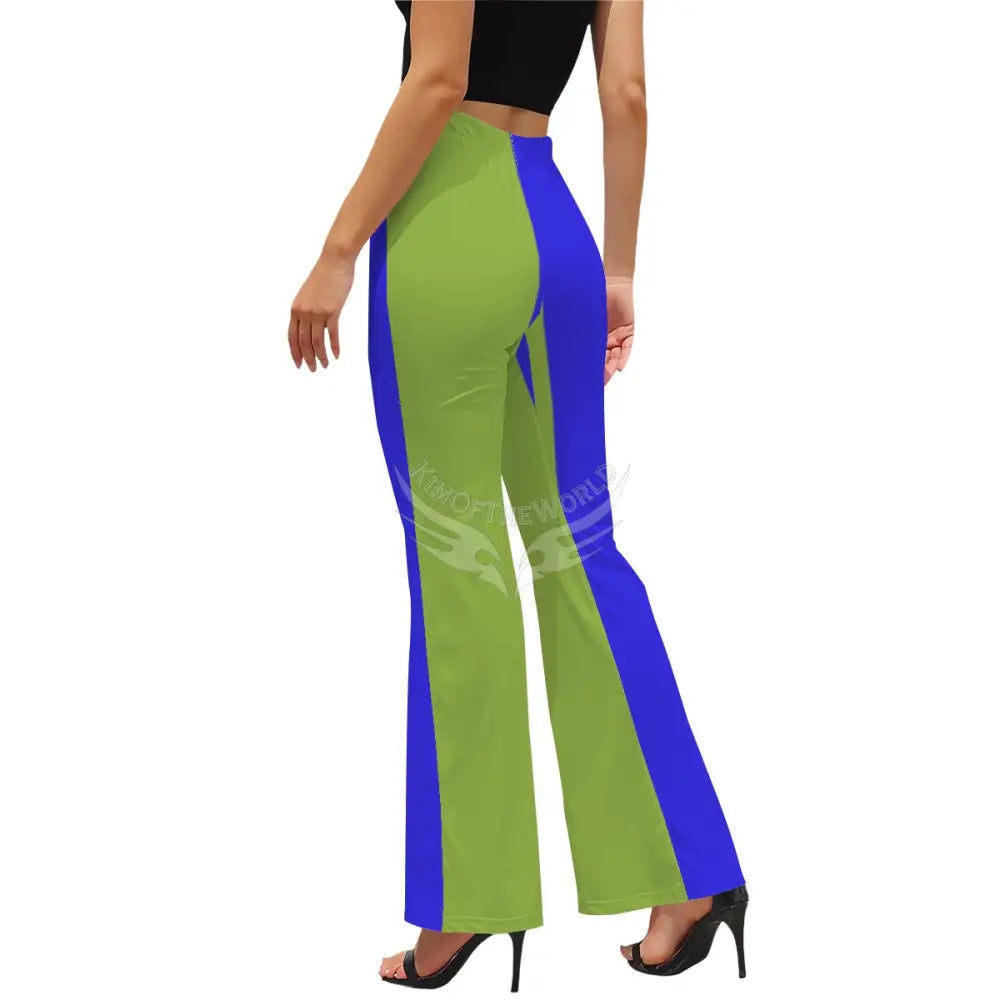 Women’s Flared Pants - Blue & Green Women’s Pants