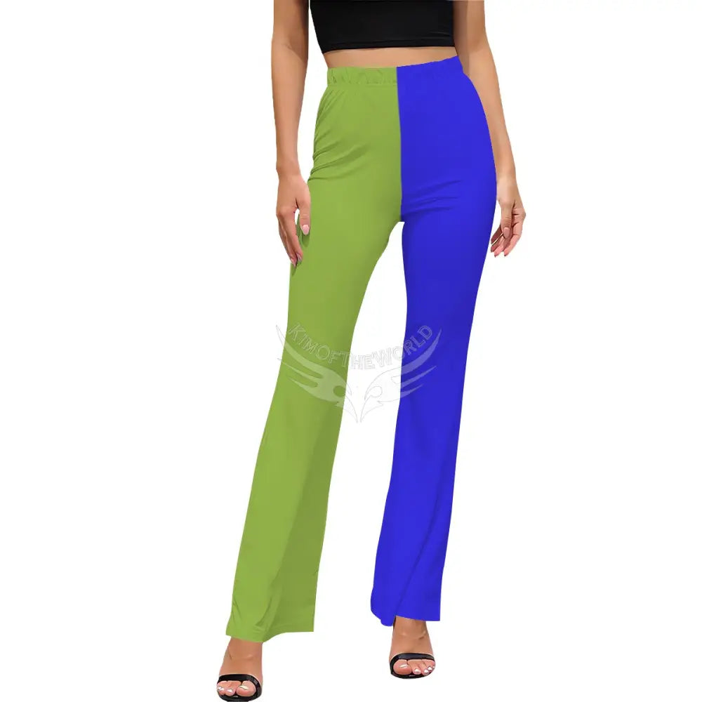 Women’s Flared Pants - Blue & Green Women’s Pants