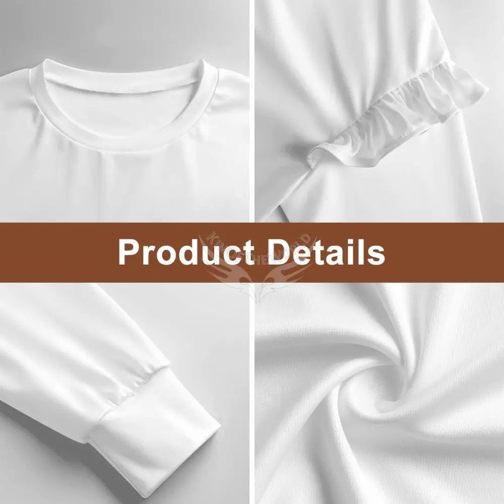 Women’s Ruffled Shoulder Sweatshirt Women’s Hoodies