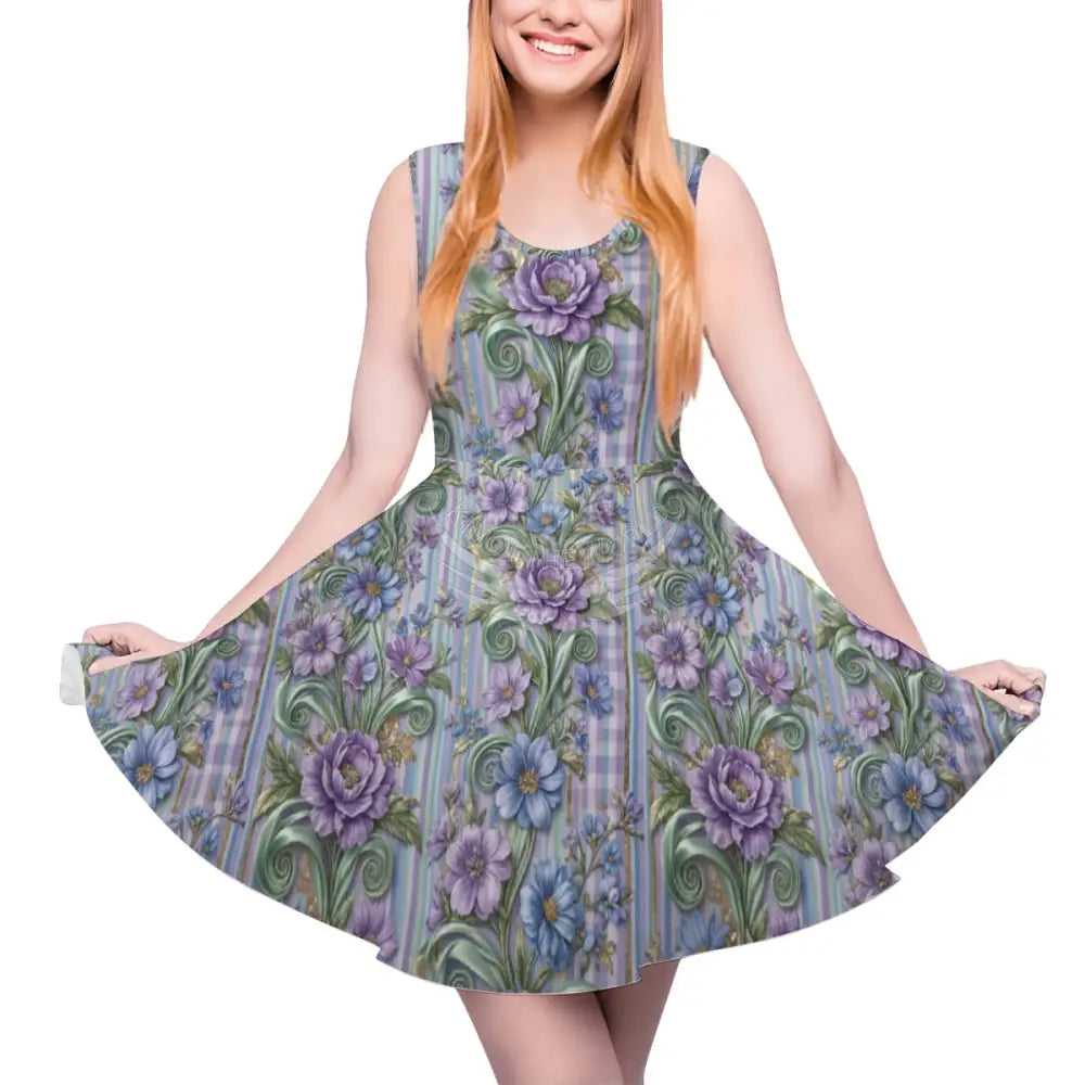 Women’s Sleeveless Wide Dress/Hem Skater Skirt XS Women’s Skirts & Dresses