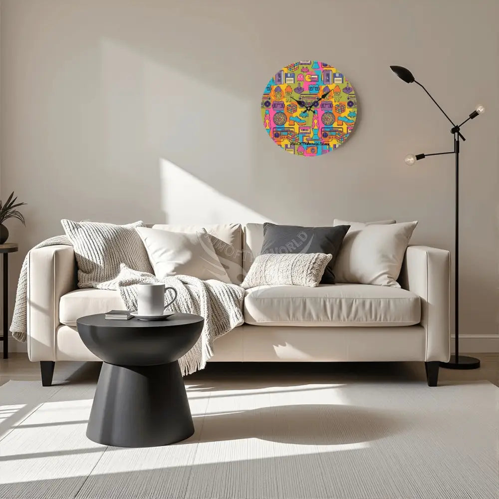 Wooden Round Wall Clock 9.8’’x9.8’’ (Made in USA) One Size Wall Clock