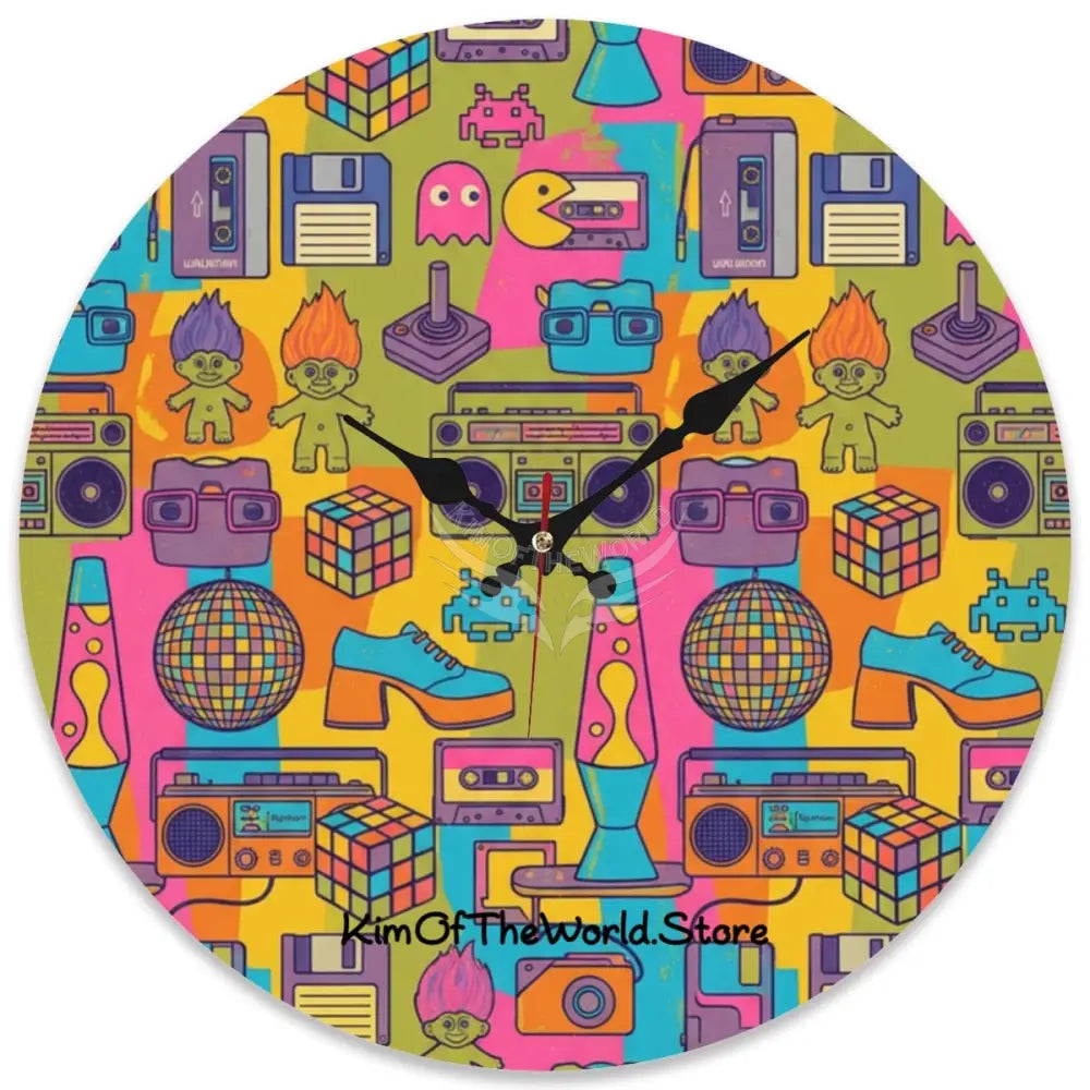 Wooden Round Wall Clock 9.8’’x9.8’’ (Made in USA) One Size Wall Clock