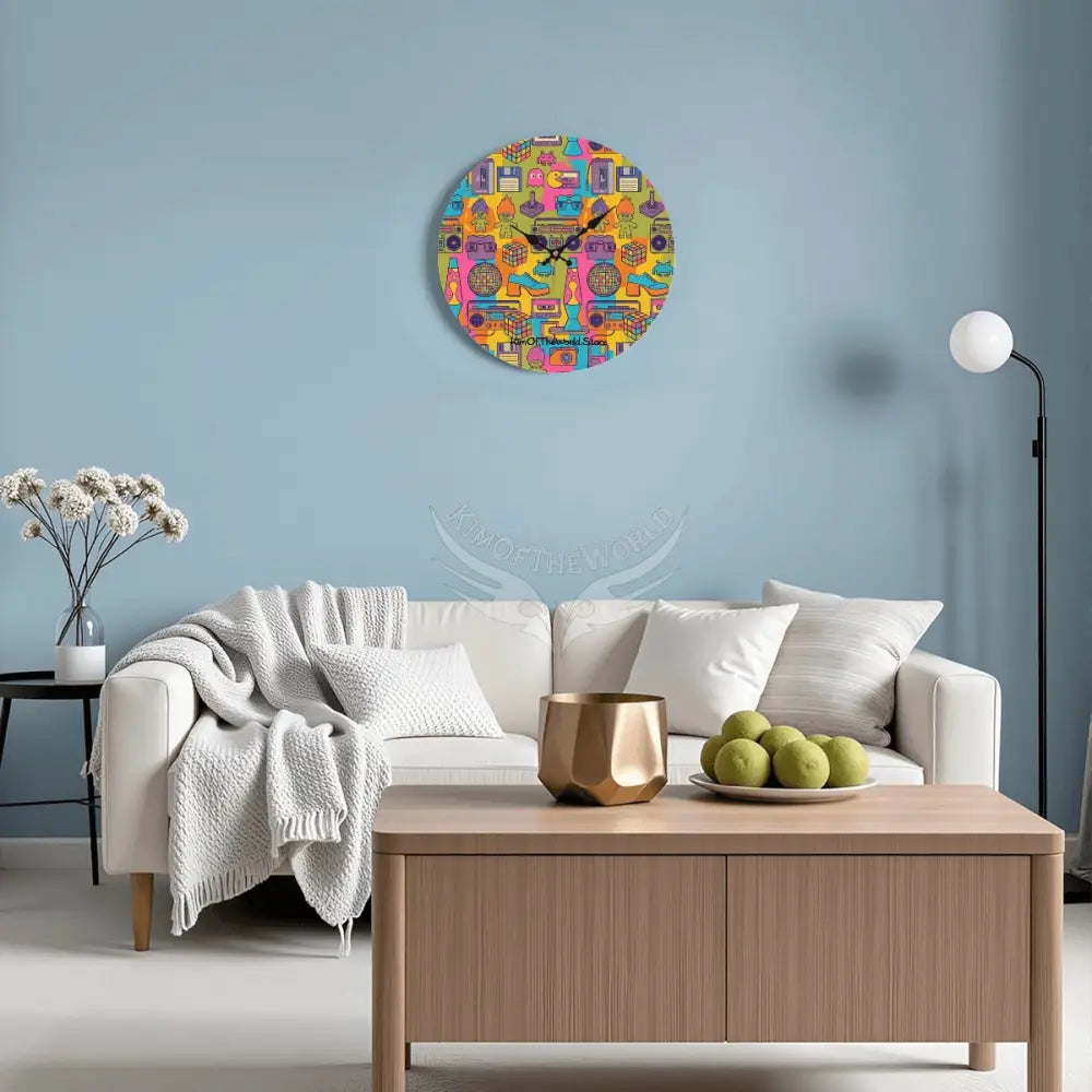 Wooden Round Wall Clock 9.8’’x9.8’’ (Made in USA) One Size Wall Clock