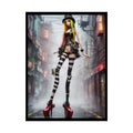 XX Extreme Towering Anime Giantess Lady Fashion Show Model Rolled Poster — Tall Girl Stiletto Art 18″ x 24″ (Vertical)