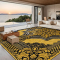 Yellow and Black Celtic Design - 10 ft x 8 ft Large Area Rug Floor Carpet 120’’x96’’ Rugs & Mats