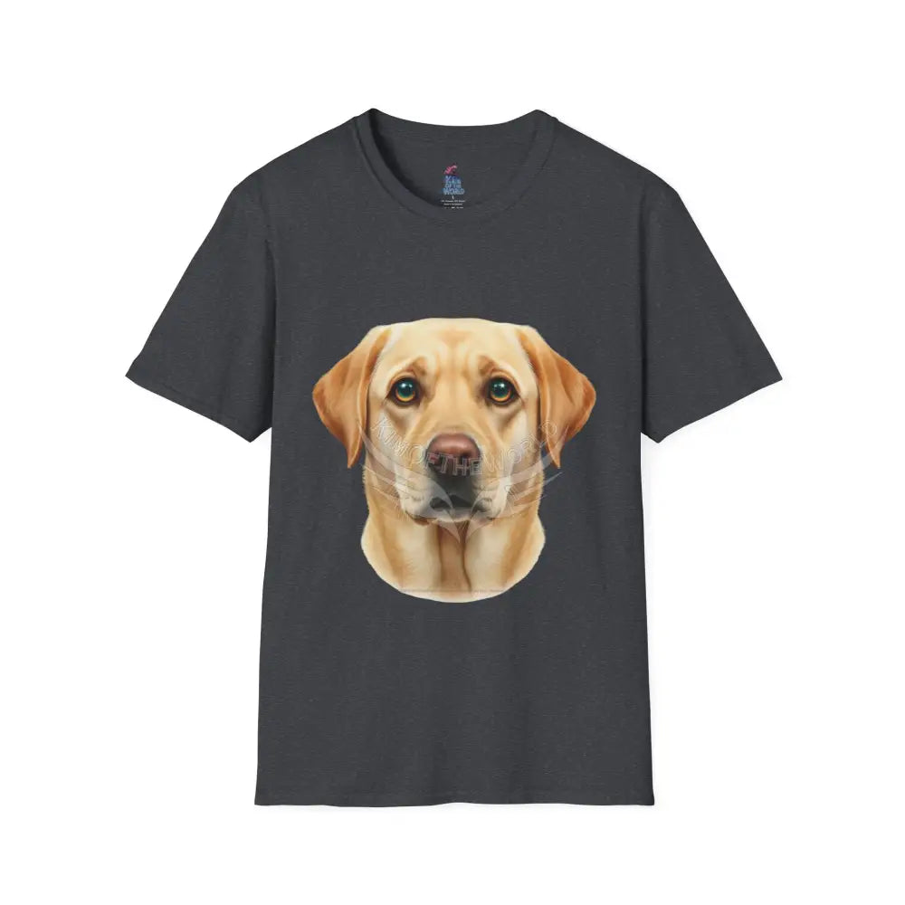 Yellow Labrador Retriever Dog Lab Parent Tee - Softstyle T-Shirt Dark Heather Grey / XS T-Shirt