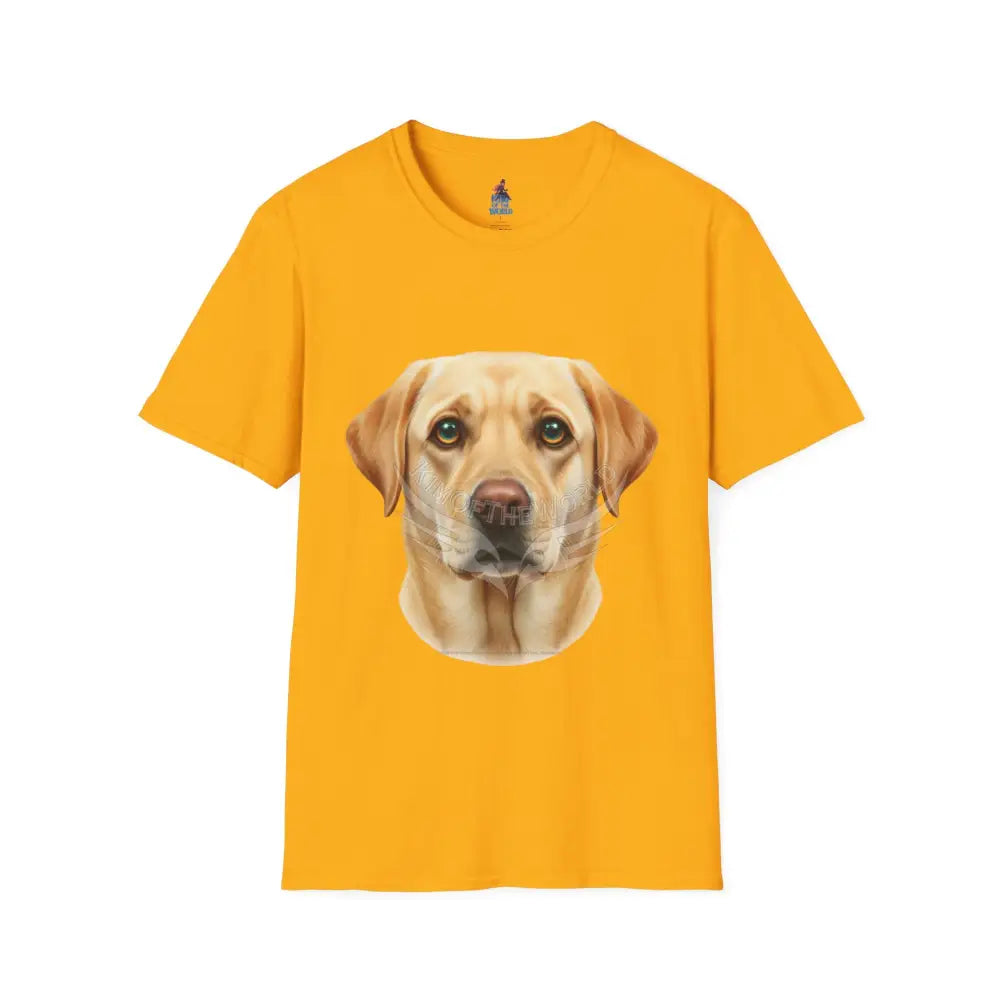 Yellow Labrador Retriever Dog Lab Parent Tee - Softstyle T-Shirt Gold / S T-Shirt