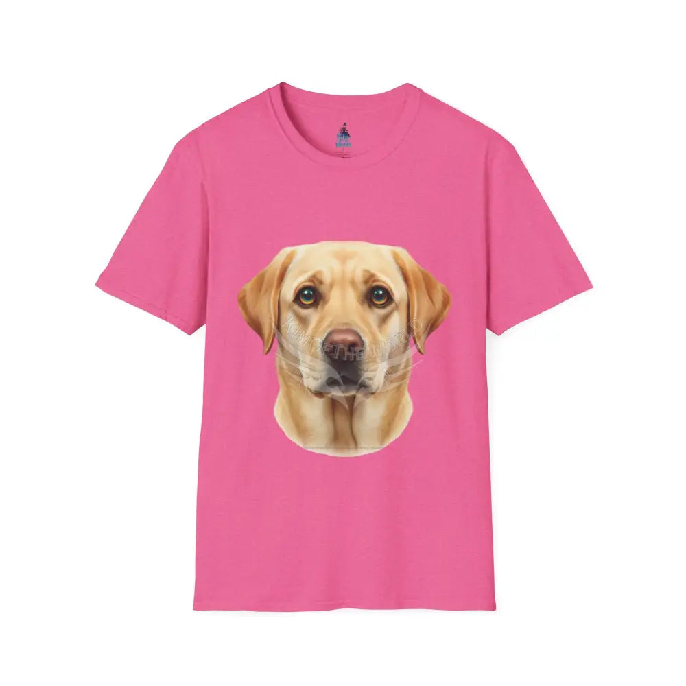 Yellow Labrador Retriever Dog Lab Parent Tee - Softstyle T-Shirt Heather Heliconia / S T-Shirt