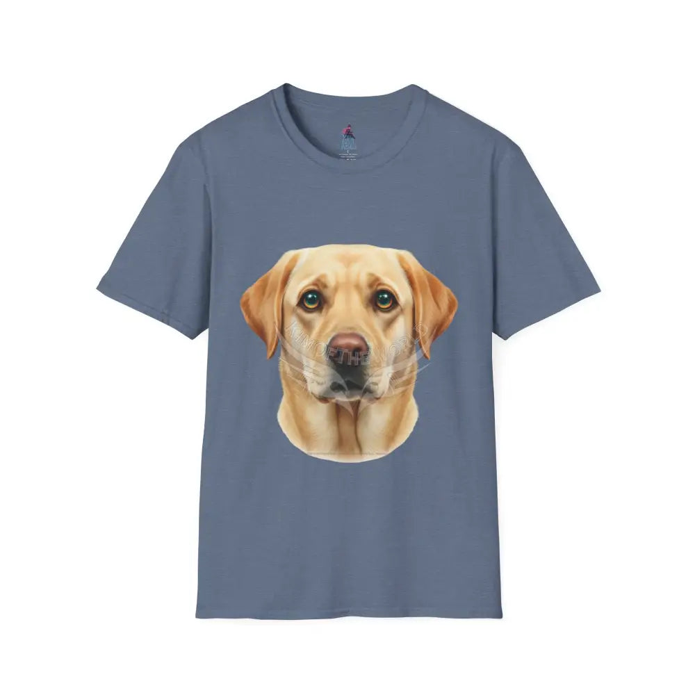 Yellow Labrador Retriever Dog Lab Parent Tee - Softstyle T-Shirt Heather Indigo / S T-Shirt