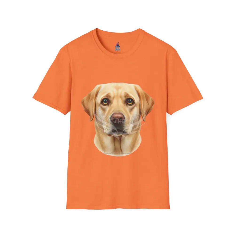 Yellow Labrador Retriever Dog Lab Parent Tee - Softstyle T-Shirt Heather Orange / S T-Shirt