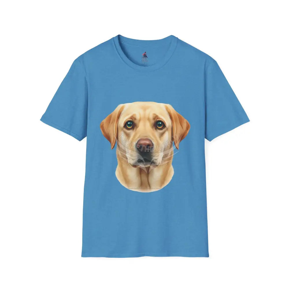 Yellow Labrador Retriever Dog Lab Parent Tee - Softstyle T-Shirt Heather Sapphire / S T-Shirt