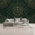Yep Green 3D Gothic Skull Unpasted Mural Wallpaper 144’’x100’’ 144’’x100’’ Wall Coverings